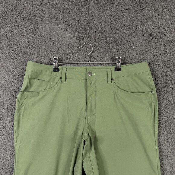 Lululemon Pants Mens 34x31 Green ABC Classic Fit Stretch Warpstreme 5 Pocket - Picture 2 of 15